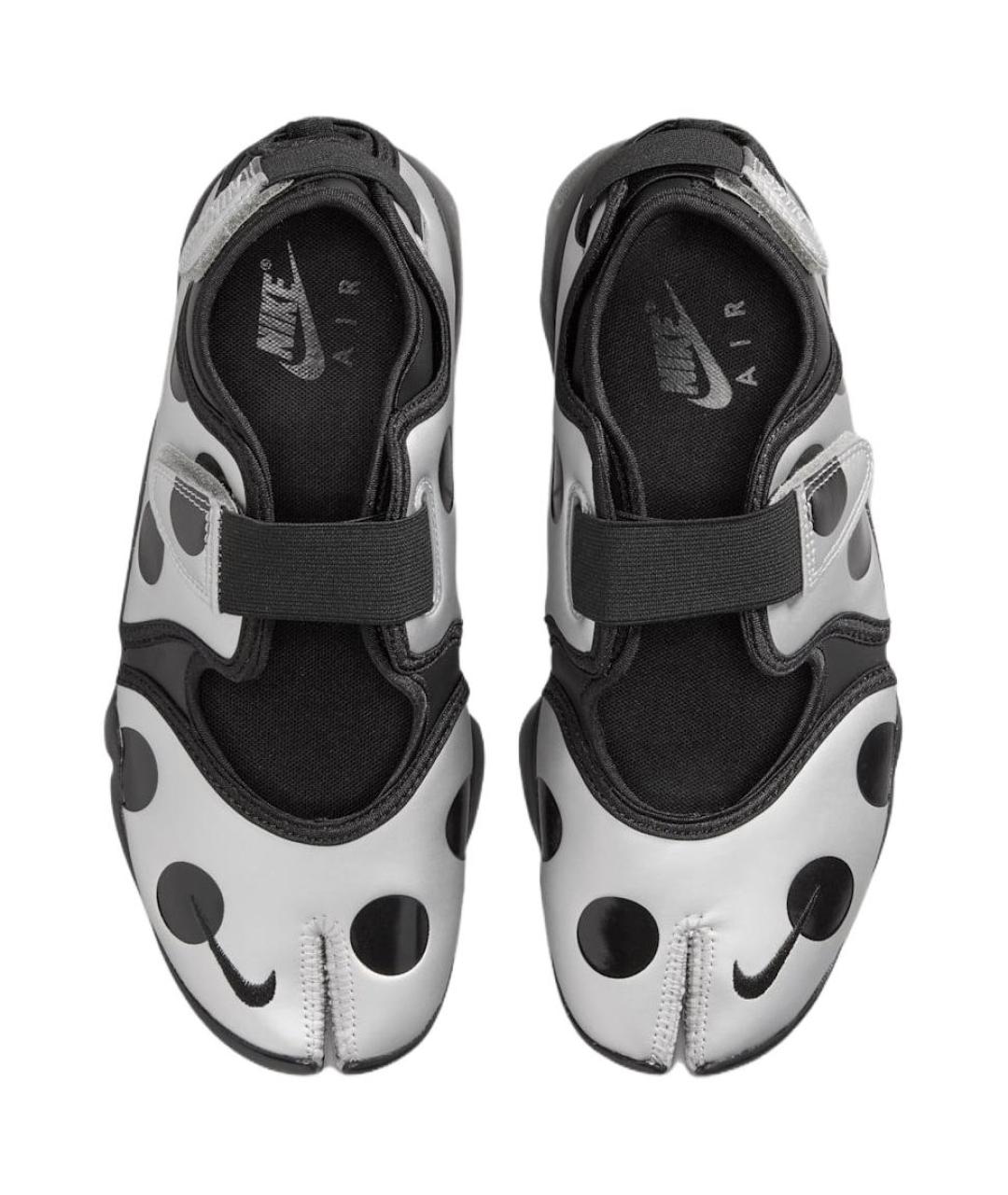 NIKE Серебряные кожаные кроссовки, фото 3