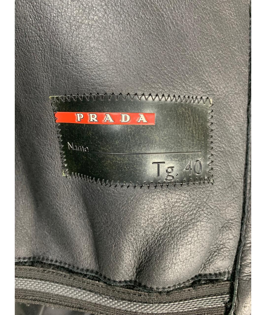 PRADA Черная полиэстеровая куртка, фото 5