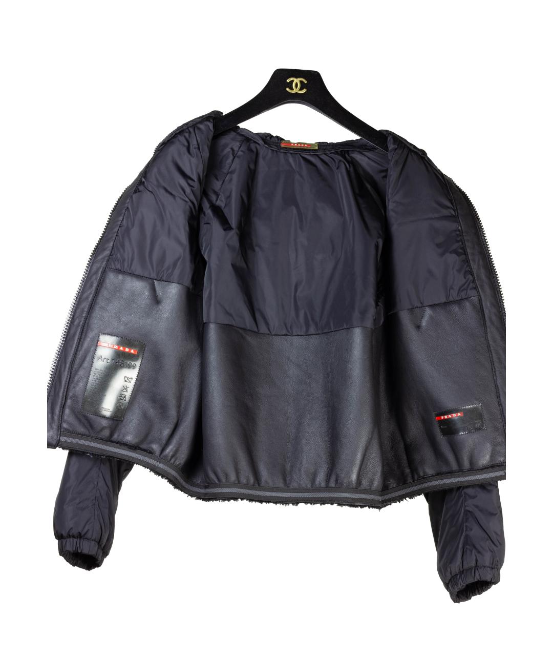 PRADA Черная полиэстеровая куртка, фото 3