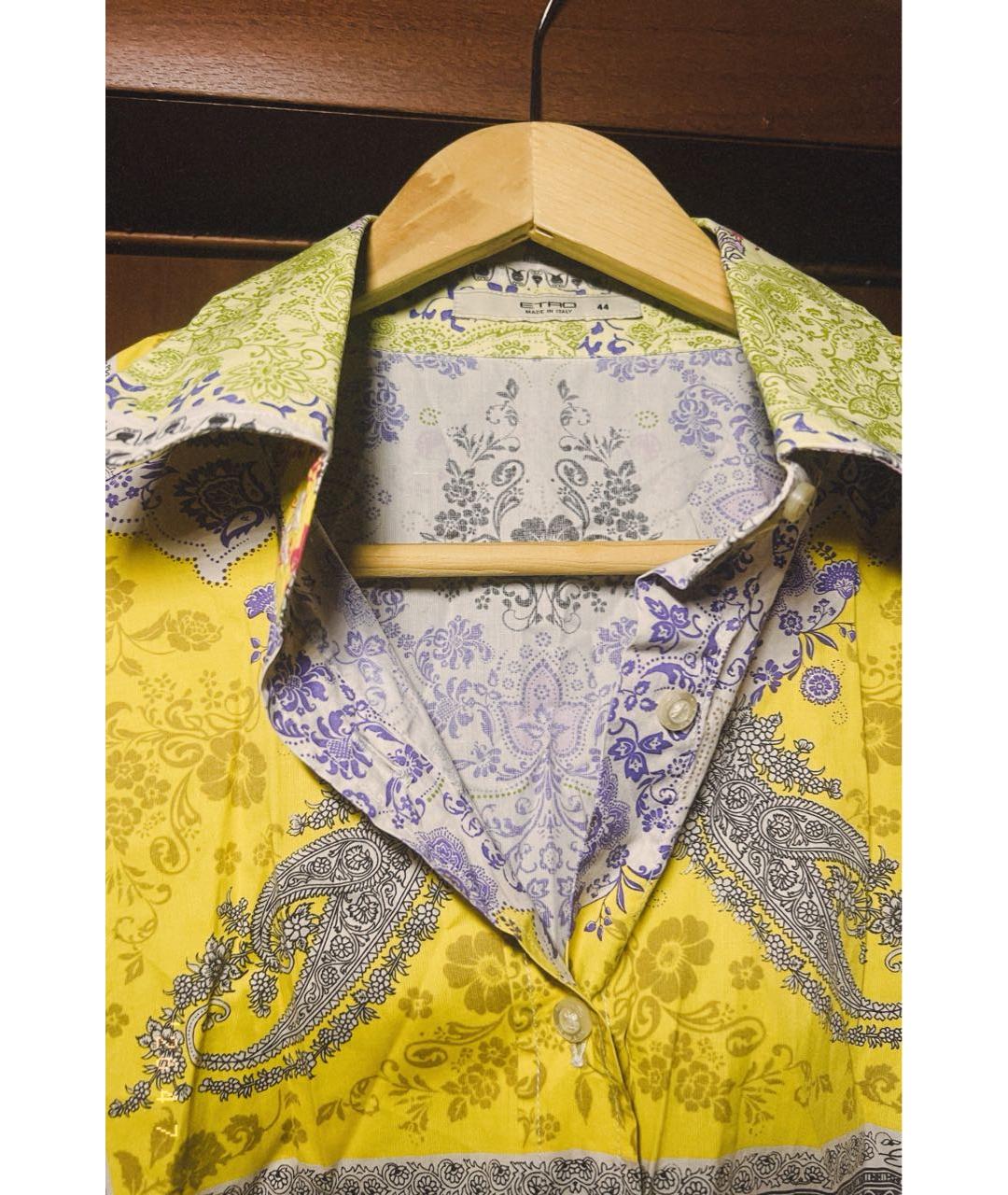 ETRO Желтая хлопковая рубашка, фото 3