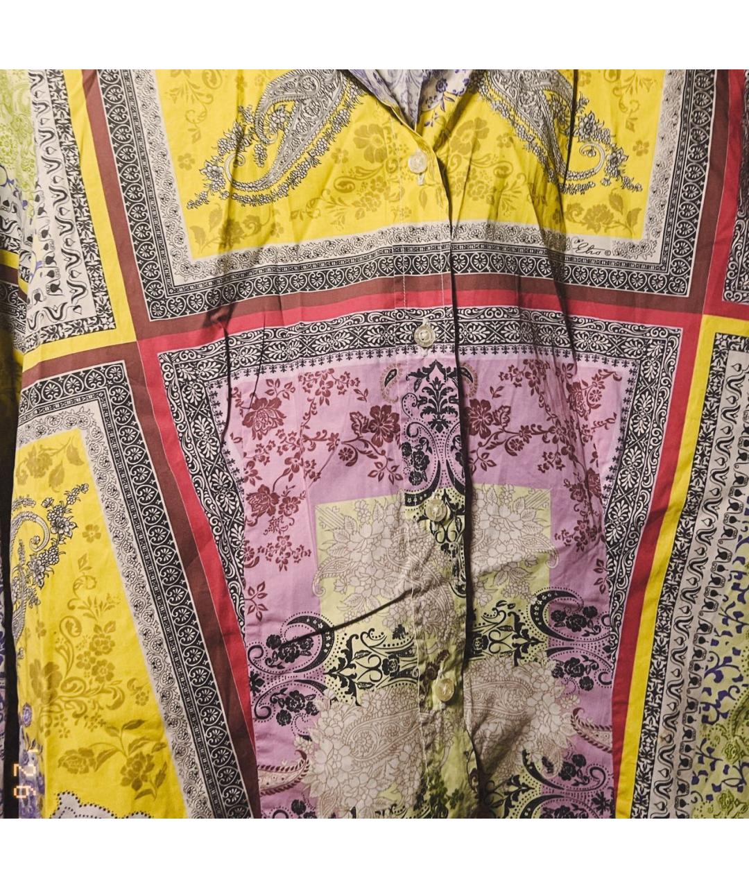 ETRO Желтая хлопковая рубашка, фото 4