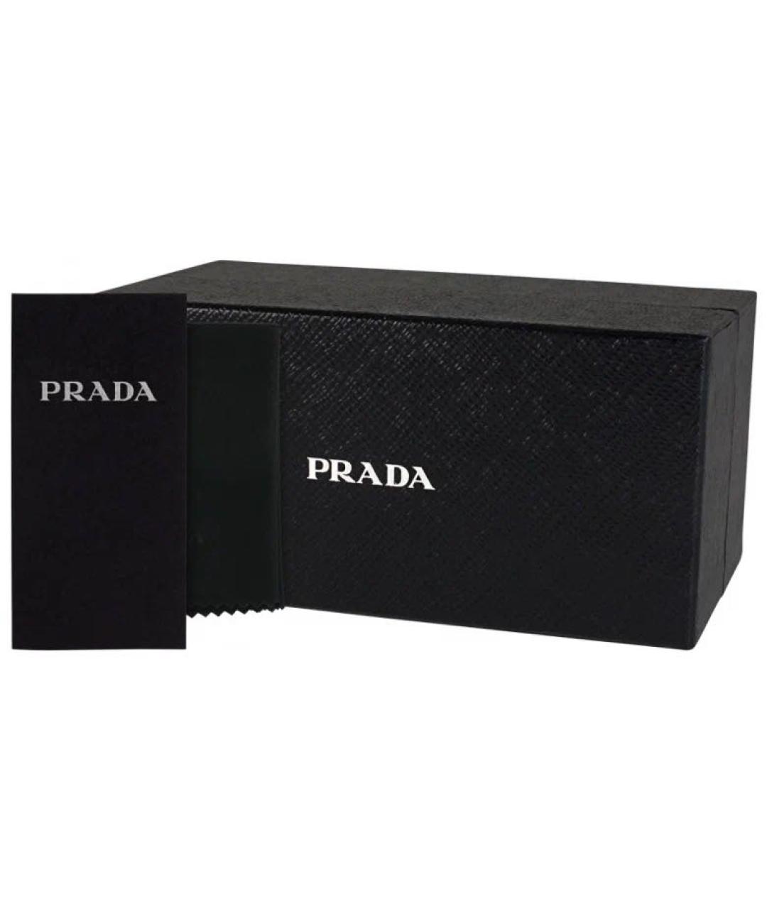 PRADA Золотые металлические солнцезащитные очки, фото 4