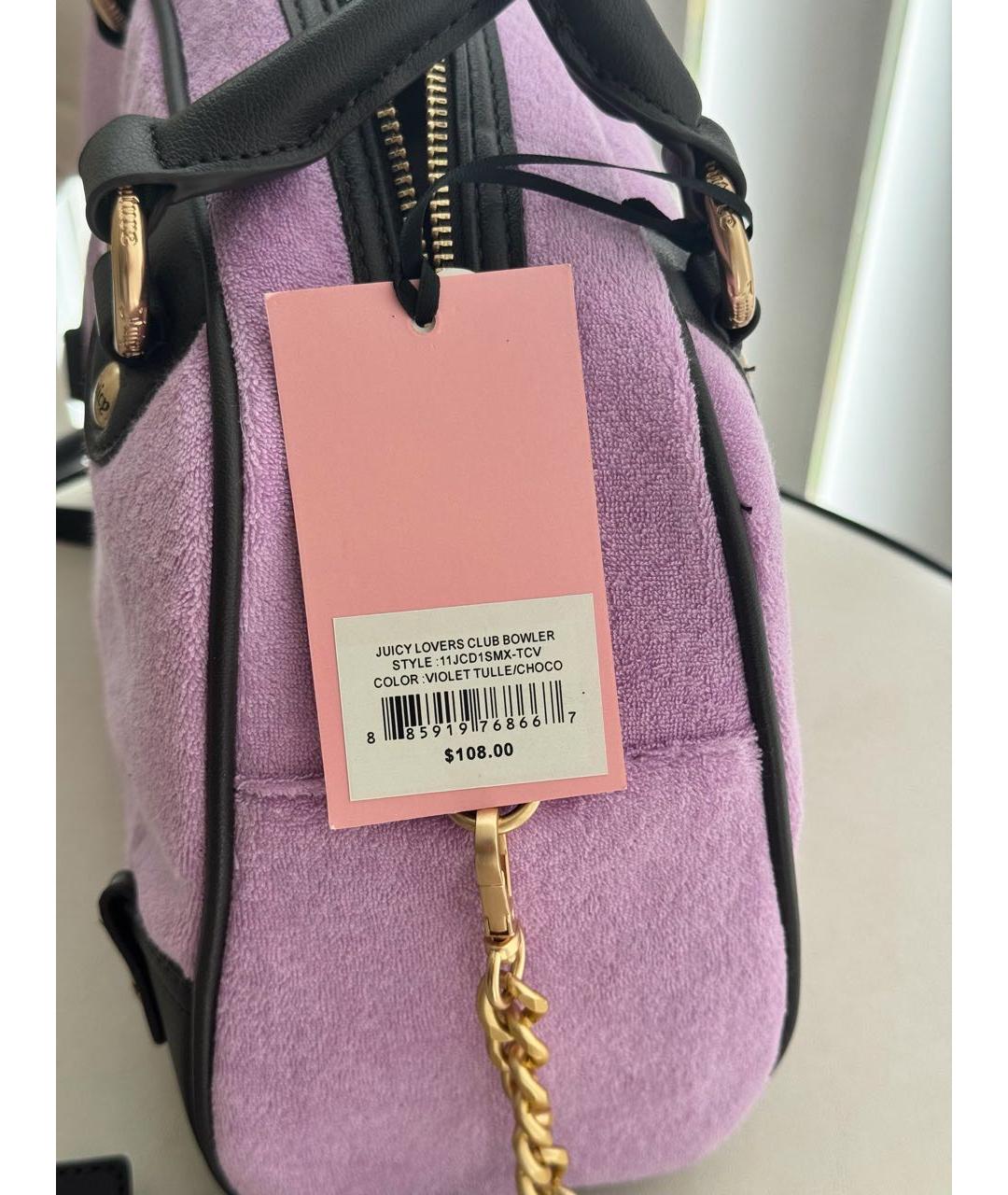 JUICY COUTURE Фиолетовая сумка с короткими ручками, фото 5