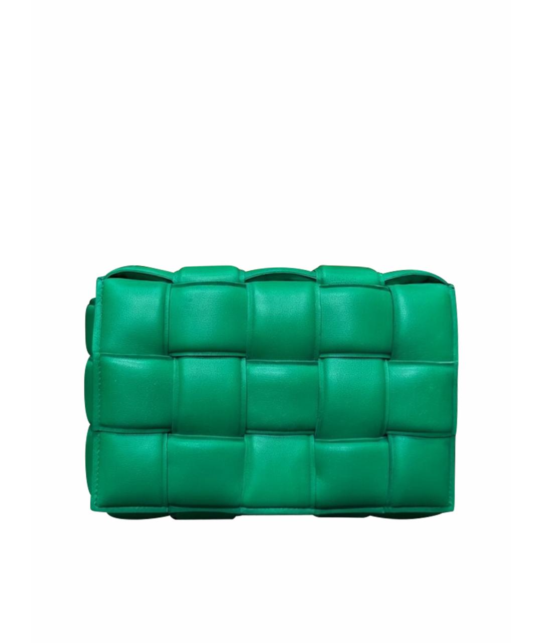 BOTTEGA VENETA Зеленая кожаная сумка через плечо, фото 1
