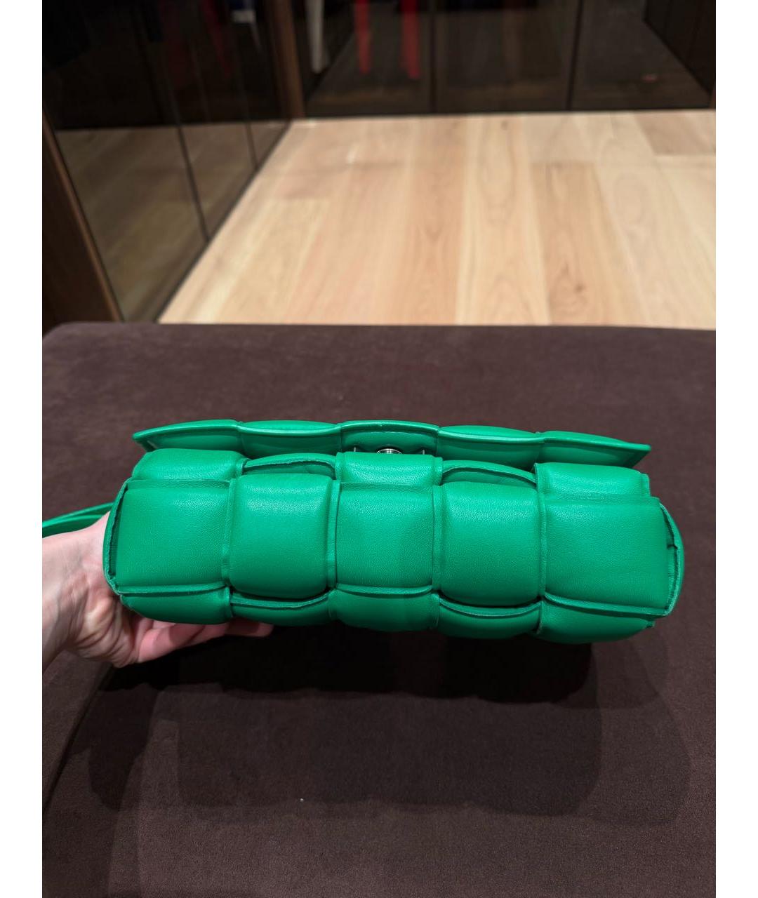 BOTTEGA VENETA Зеленая кожаная сумка через плечо, фото 6