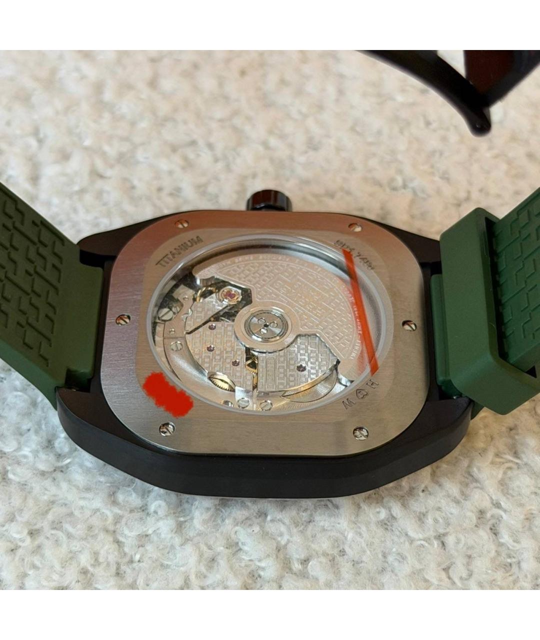 HERMES Зеленые стальные часы, фото 3