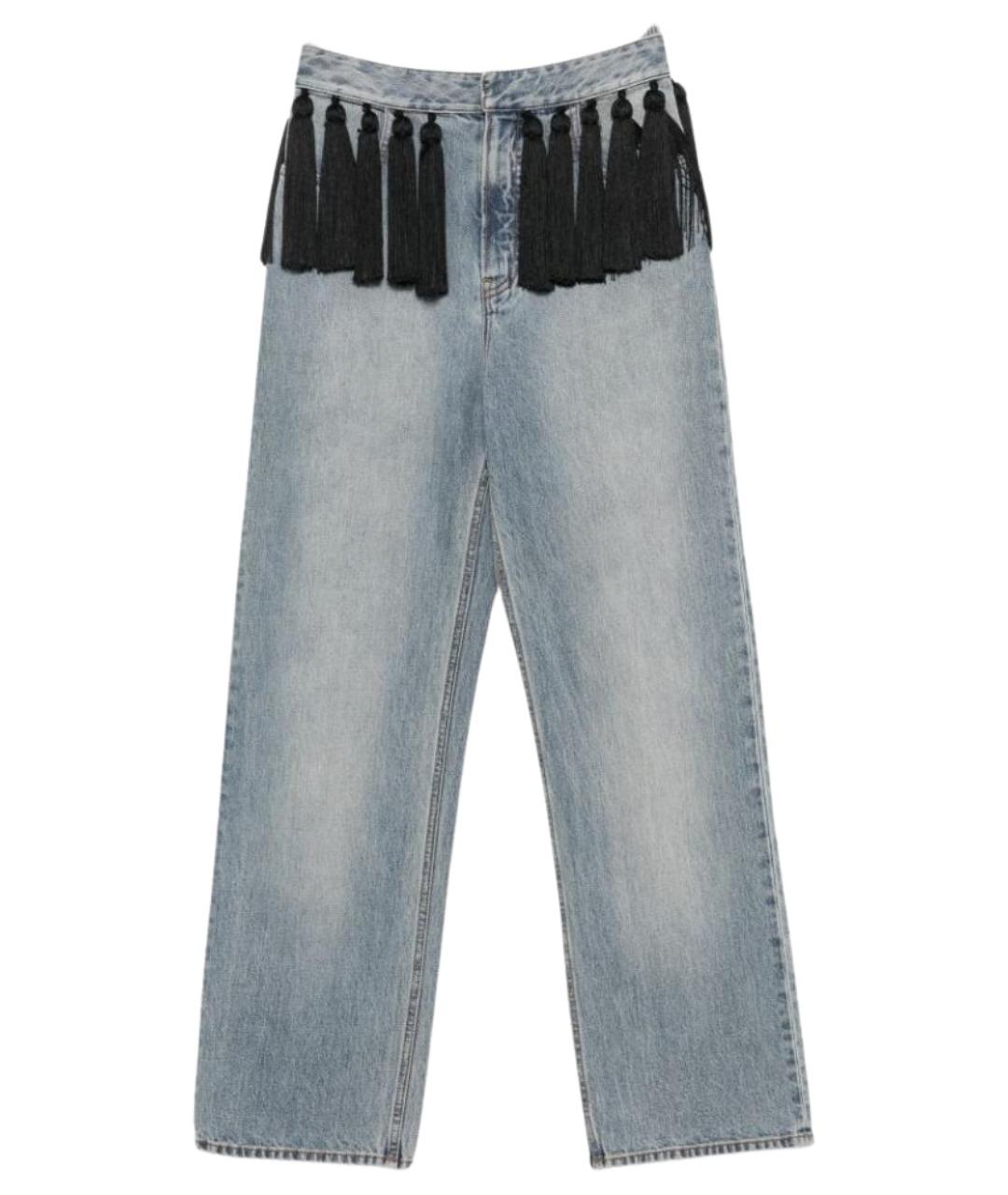 ALAIA Голубые хлопковые прямые джинсы, фото 1