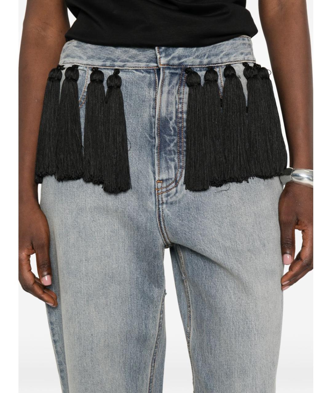 ALAIA Голубые хлопковые прямые джинсы, фото 3