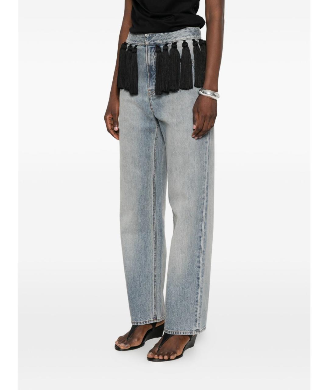 ALAIA Голубые хлопковые прямые джинсы, фото 5