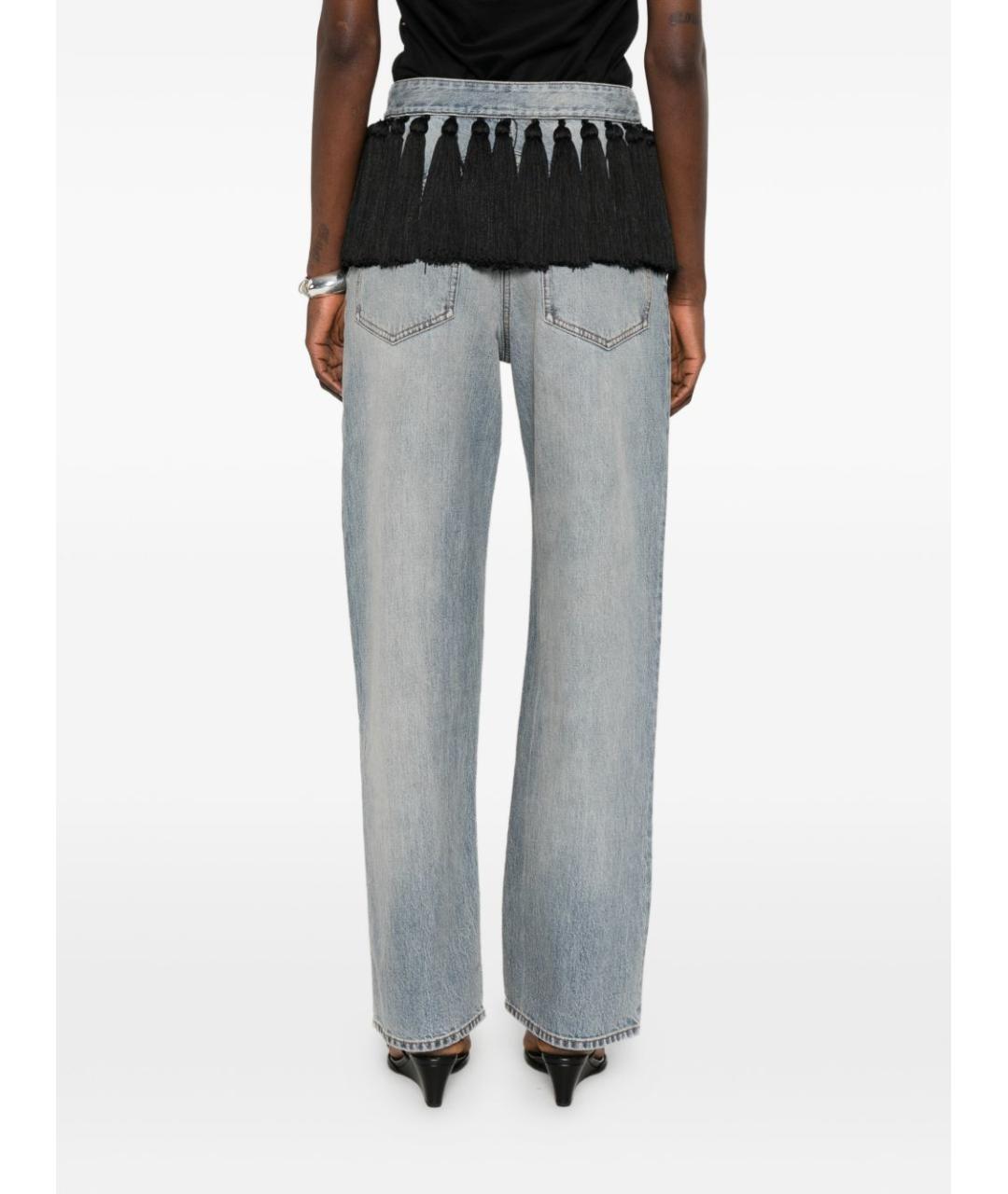 ALAIA Голубые хлопковые прямые джинсы, фото 4