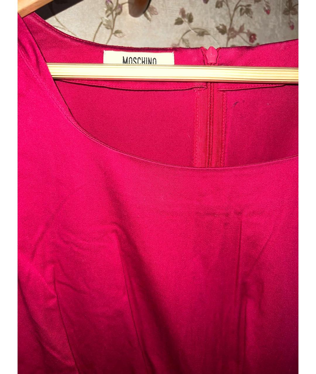 MOSCHINO Красное хлопковое повседневное платье, фото 8