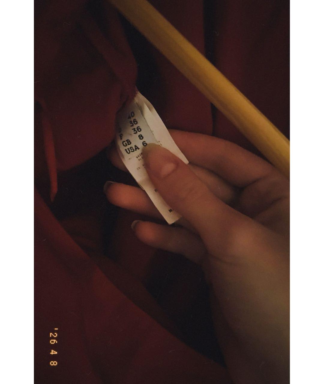 MOSCHINO Красное хлопковое повседневное платье, фото 5