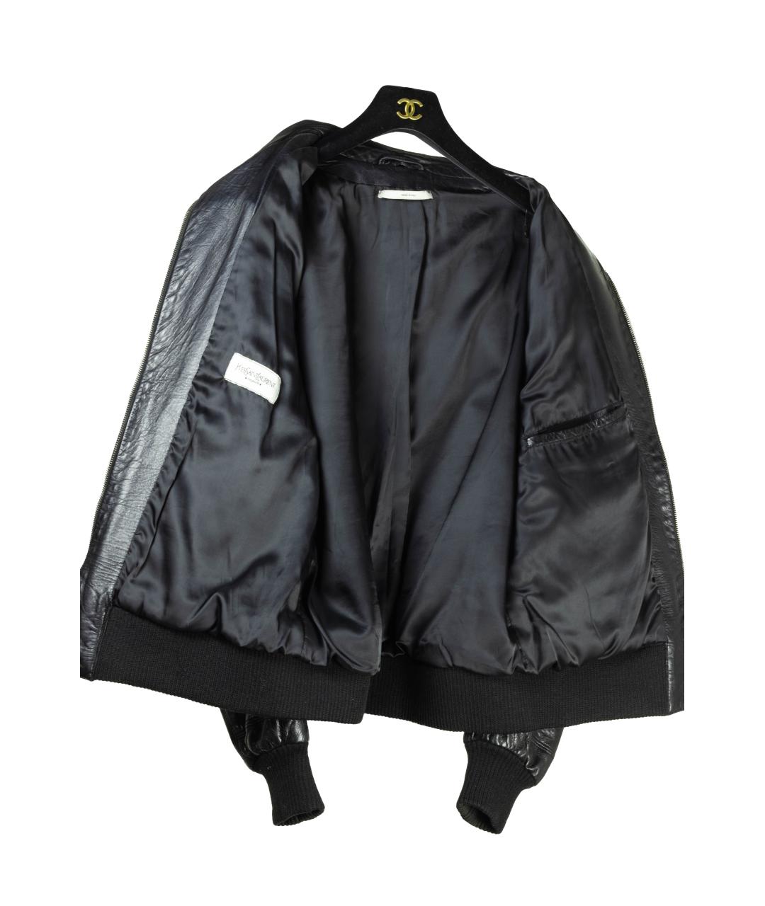 SAINT LAURENT Черная кожаная куртка, фото 6