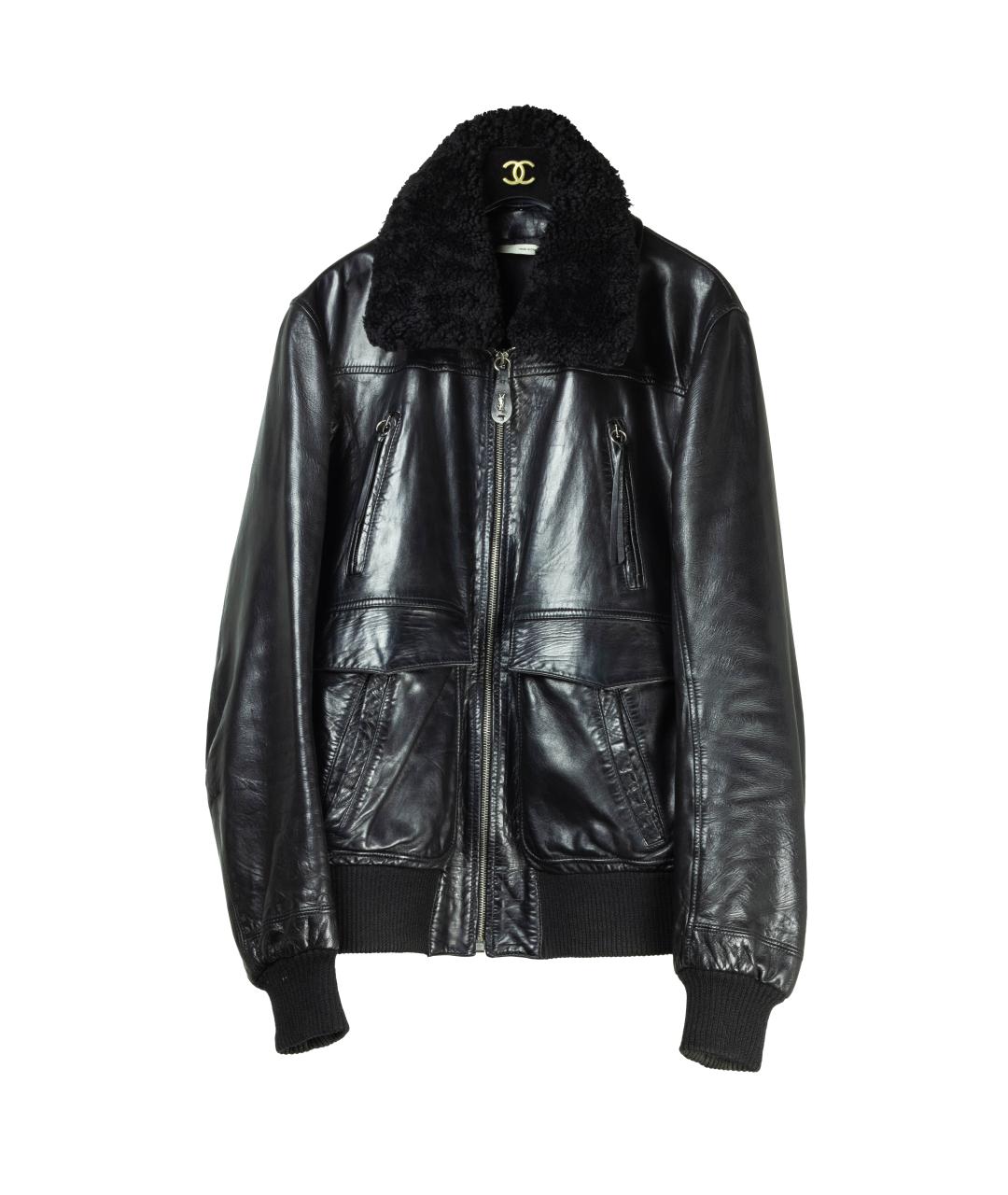 SAINT LAURENT Черная кожаная куртка, фото 3