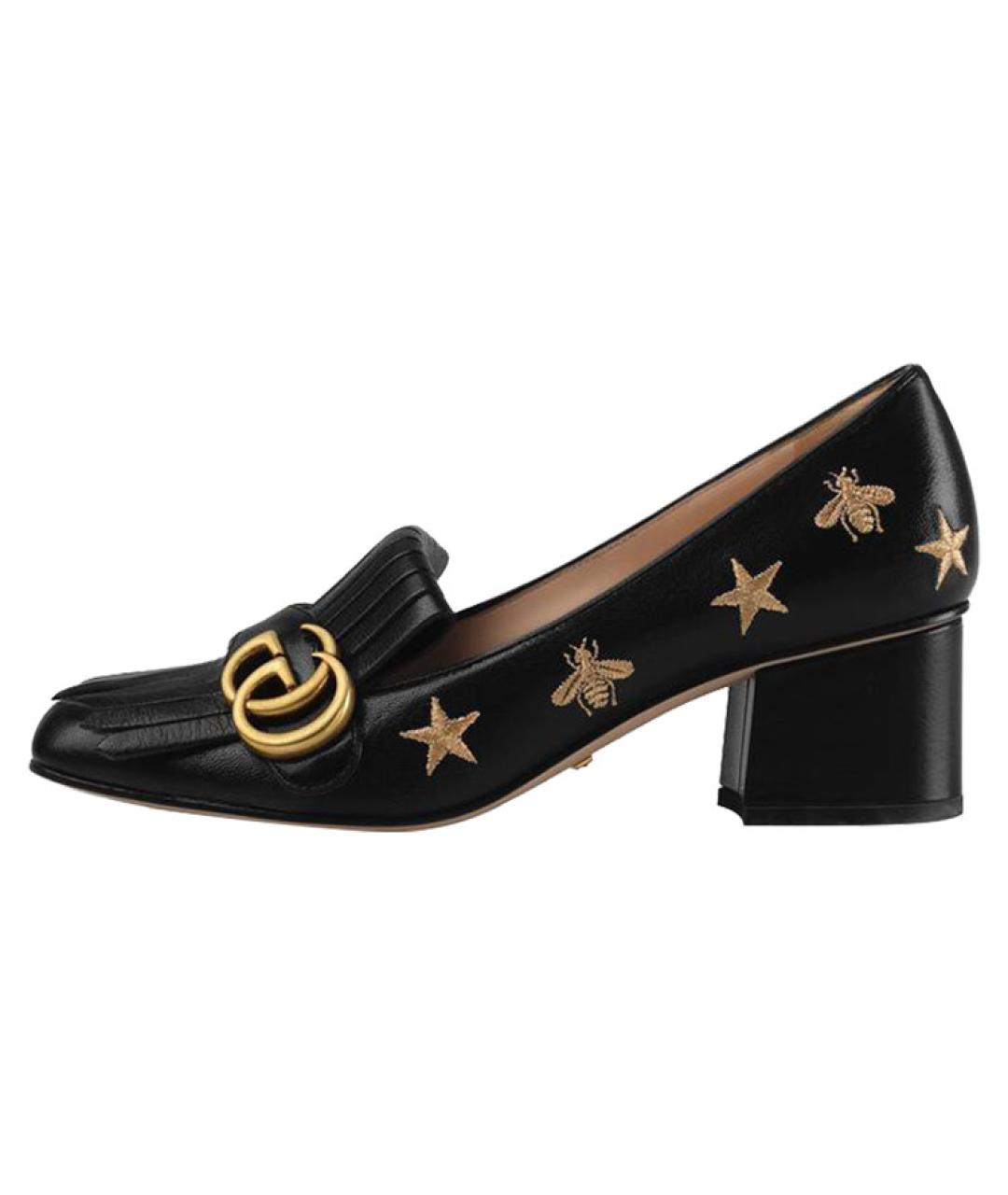 GUCCI Черные кожаные туфли, фото 6