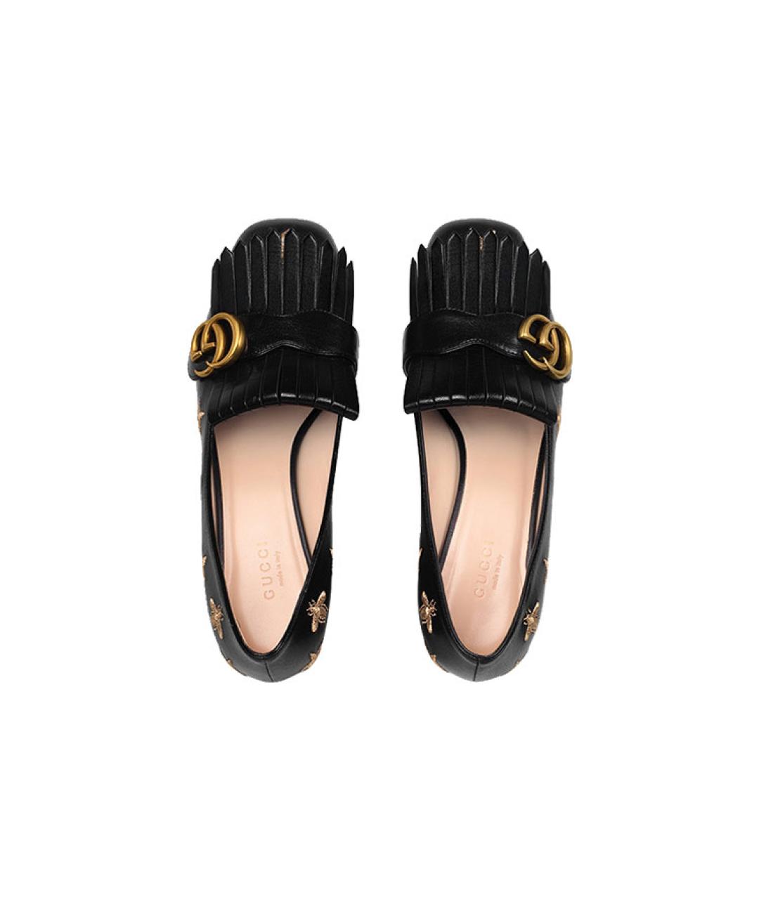 GUCCI Черные кожаные туфли, фото 4