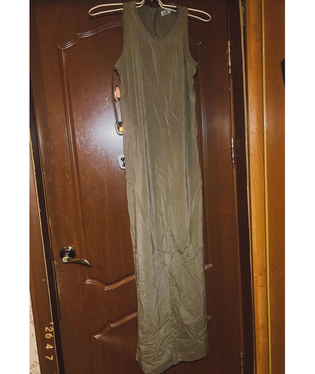 BRUNELLO CUCINELLI Хаки хлопковое повседневное платье, фото 5