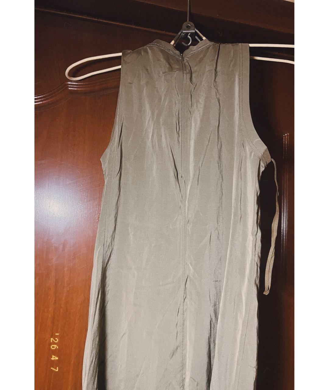 BRUNELLO CUCINELLI Хаки хлопковое повседневное платье, фото 2