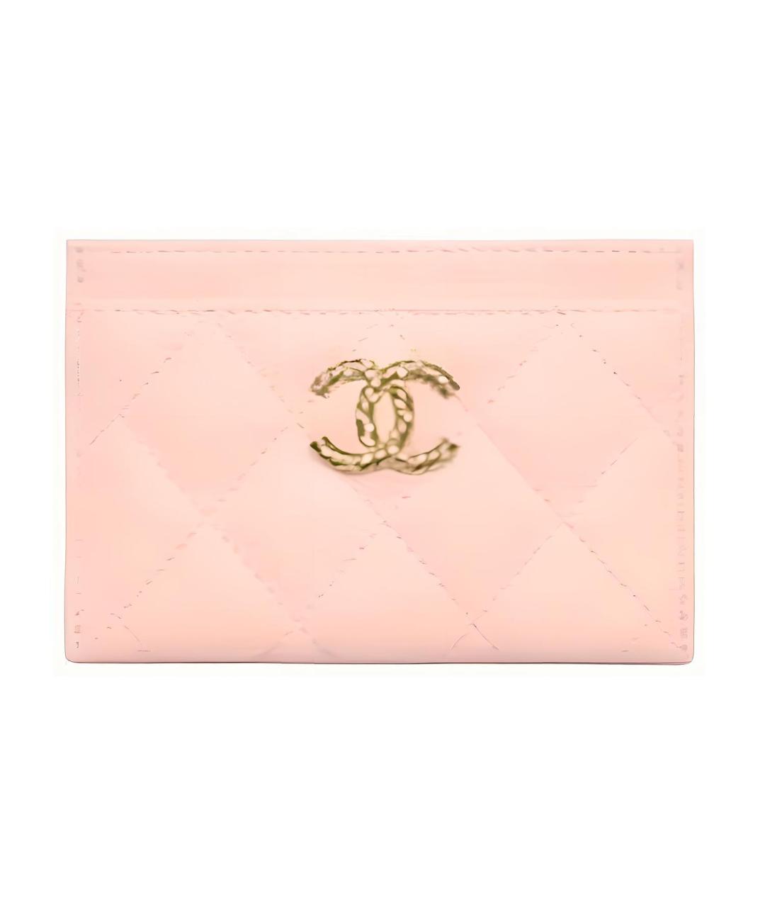 CHANEL Розовый кожаный кардхолдер, фото 1