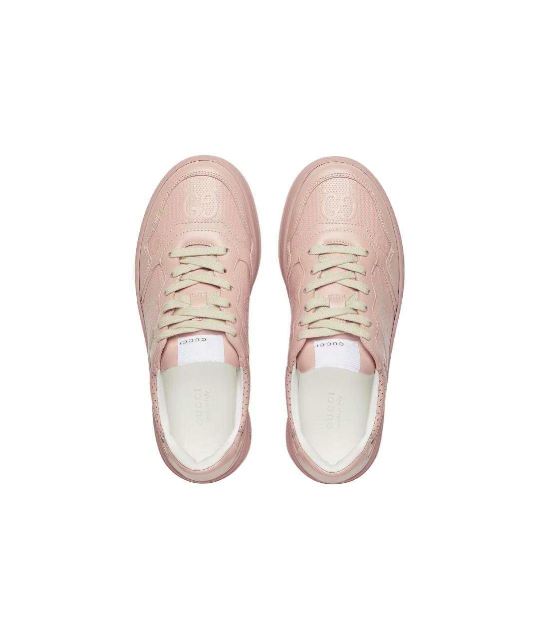 GUCCI Розовые кожаные кроссовки, фото 3
