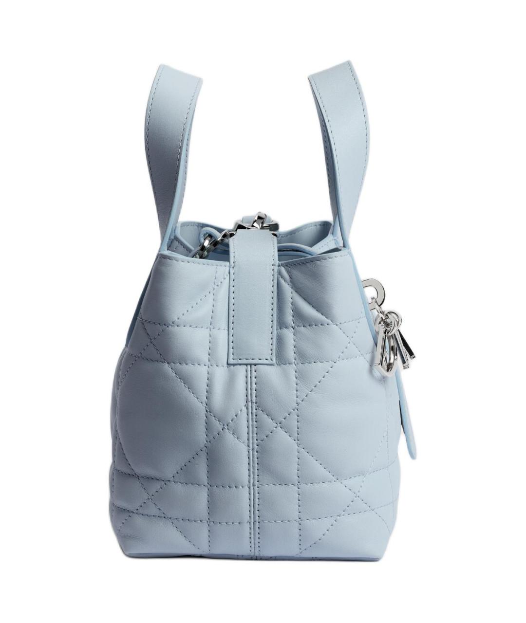 CHRISTIAN DIOR Голубая кожаная сумка через плечо, фото 3