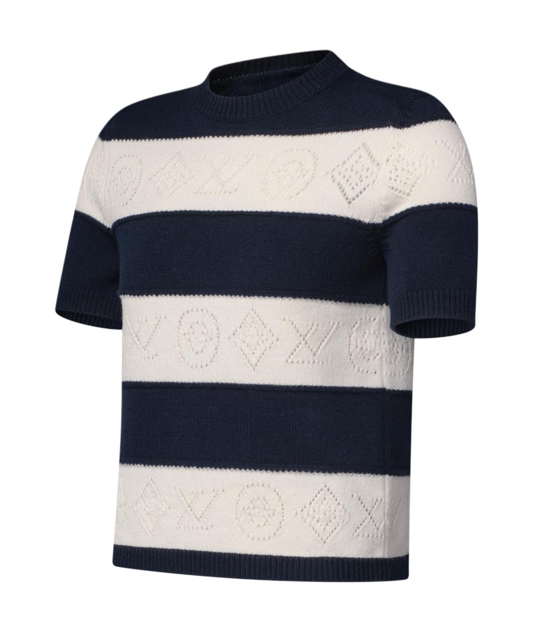 LOUIS VUITTON Синий кашемировый джемпер / свитер, фото 3