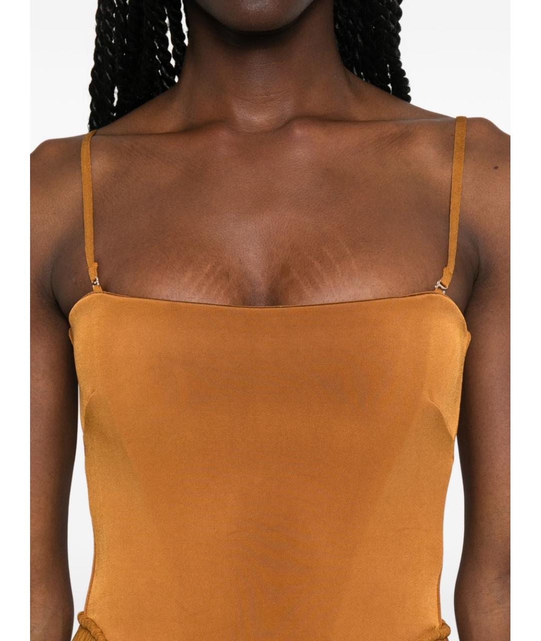 ZIMMERMANN Коричневый вискозный комбинезон, фото 3