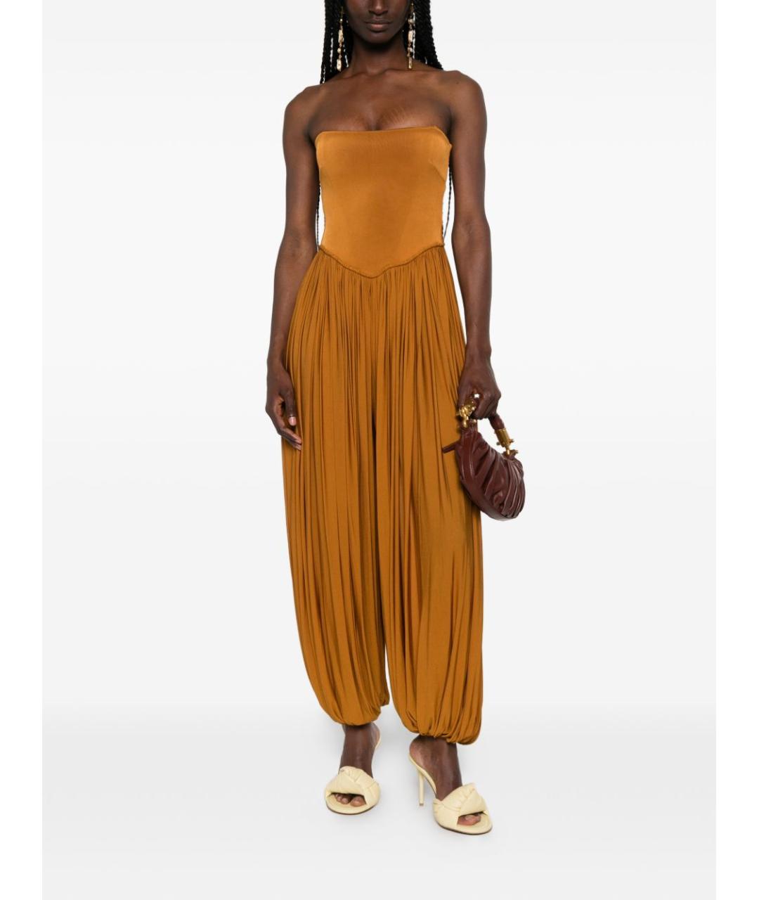 ZIMMERMANN Коричневый вискозный комбинезон, фото 5