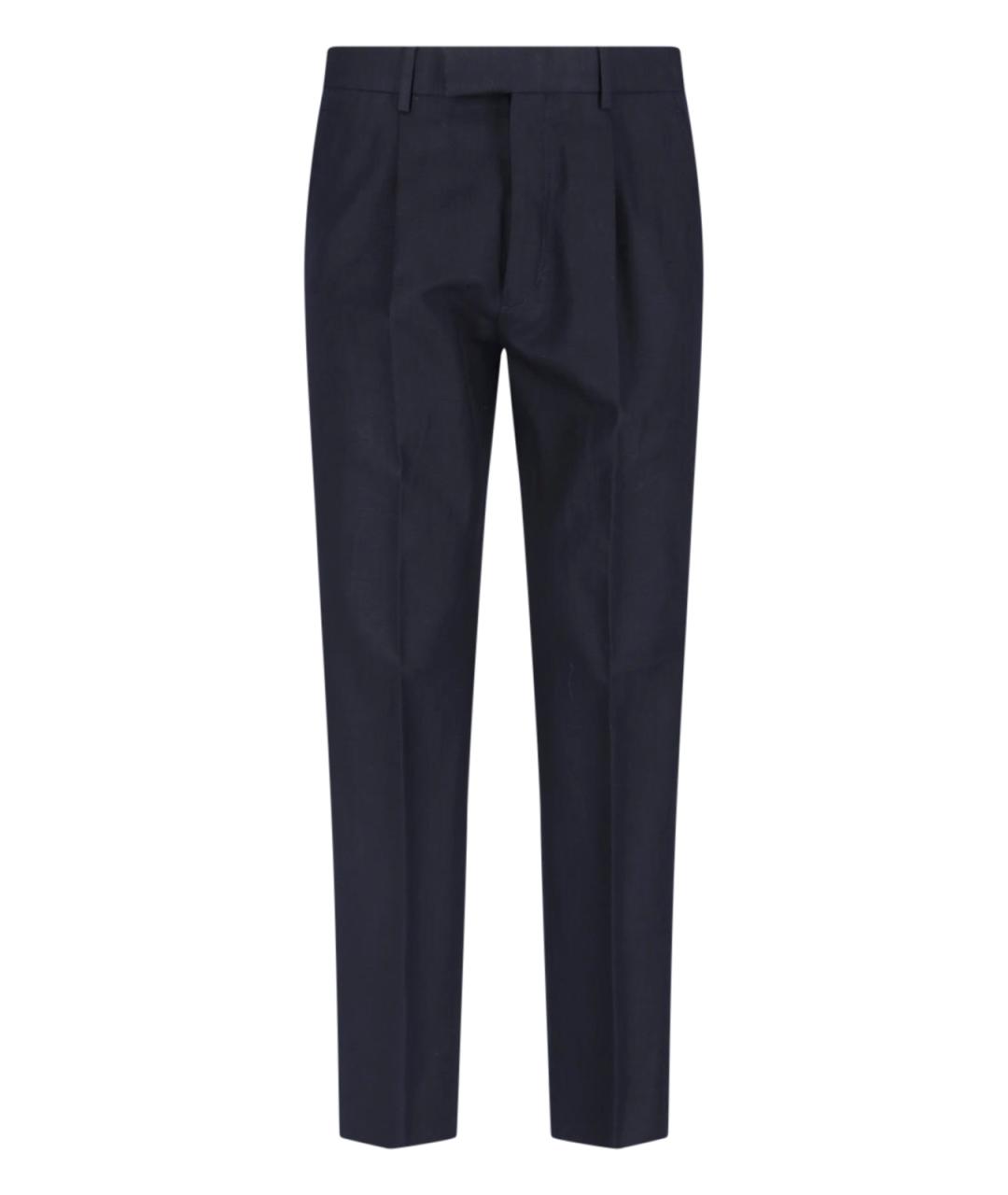 ZEGNA Синие хлопковые повседневные брюки, фото 1