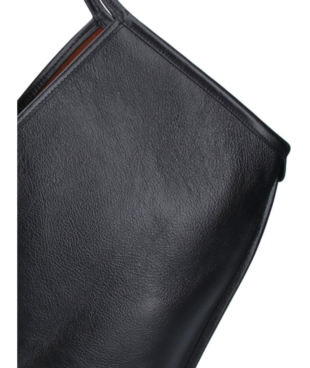 HEREU Черная кожаная сумка тоут, фото 3