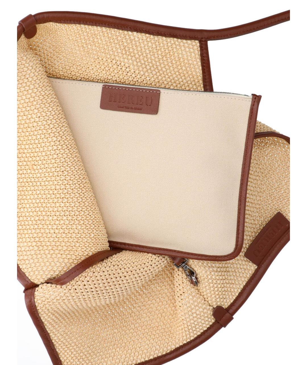 HEREU Бежевая сумка тоут, фото 4