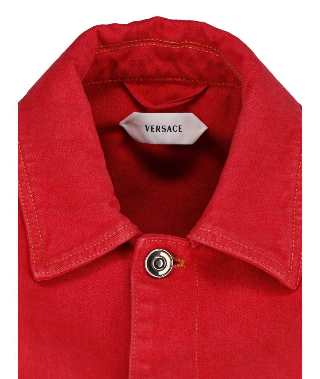 VERSACE Красная деним куртка, фото 5