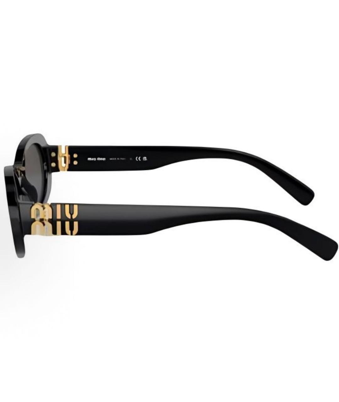 MIU MIU Черные пластиковые солнцезащитные очки, фото 3