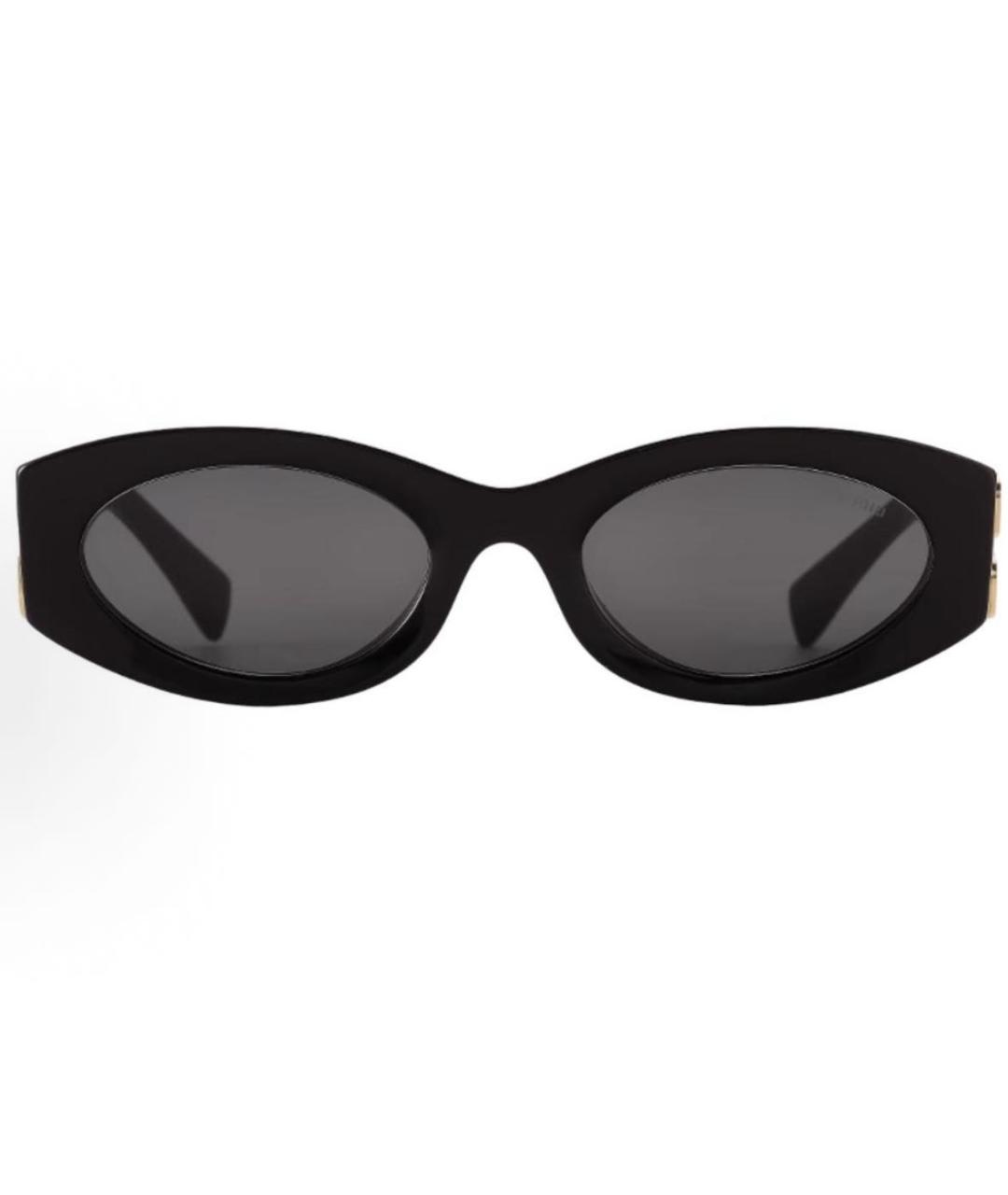 MIU MIU Черные пластиковые солнцезащитные очки, фото 2