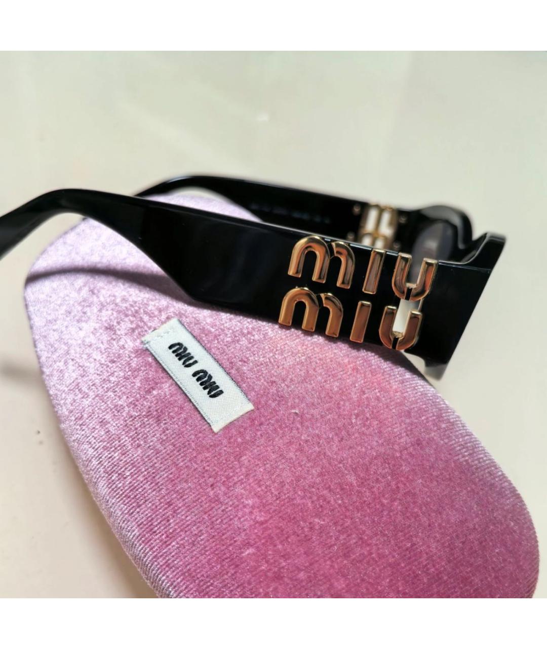 MIU MIU Черные пластиковые солнцезащитные очки, фото 5