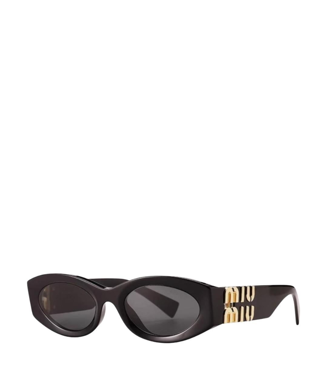 MIU MIU Черные пластиковые солнцезащитные очки, фото 1