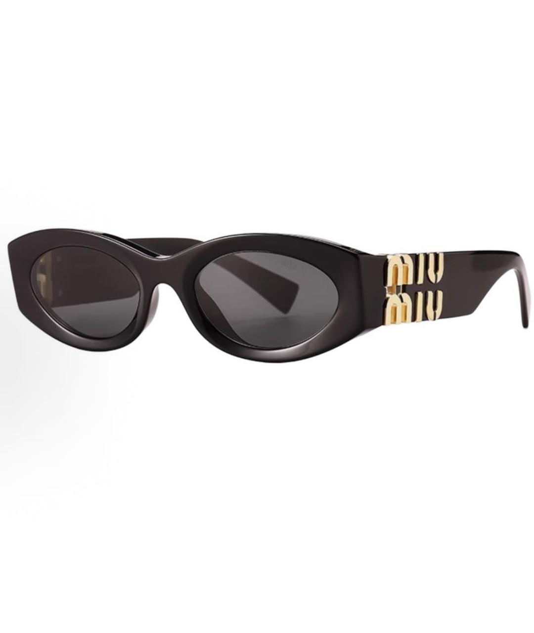 MIU MIU Черные пластиковые солнцезащитные очки, фото 7