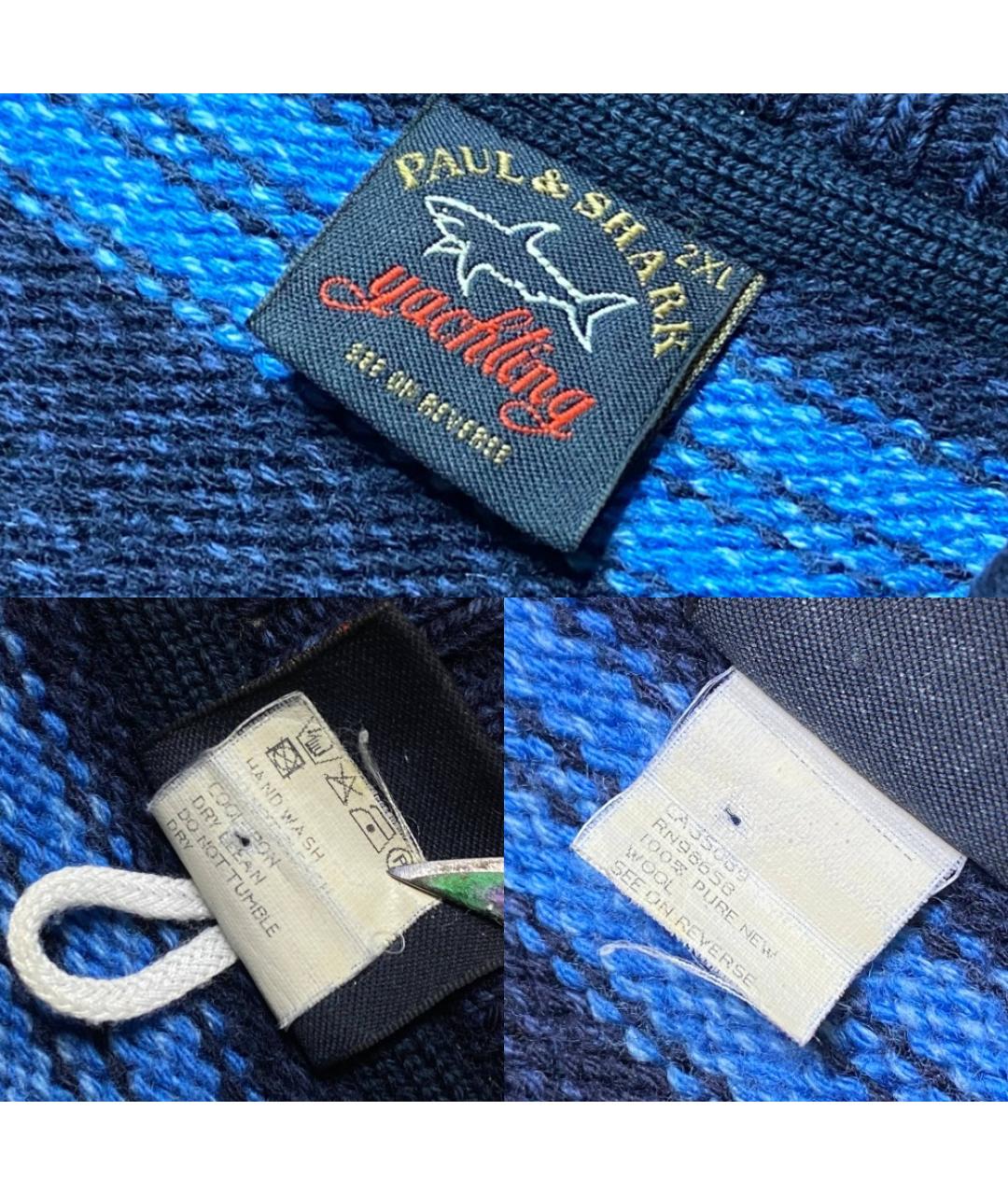 PAUL & SHARK Синий шерстяной джемпер / свитер, фото 9