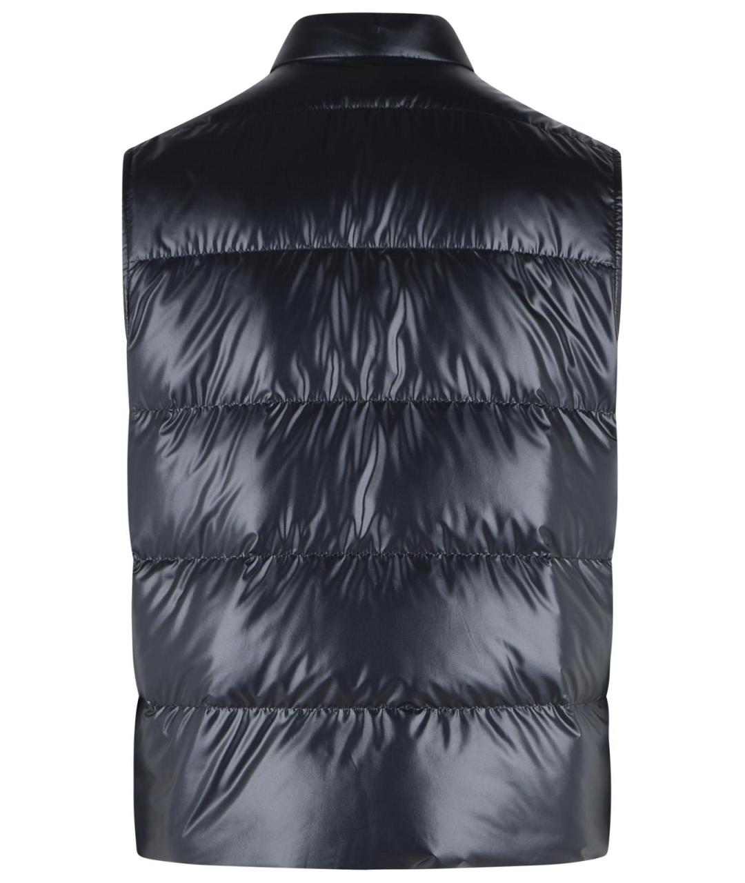 MONCLER Синий полиэстеровый жилет, фото 3