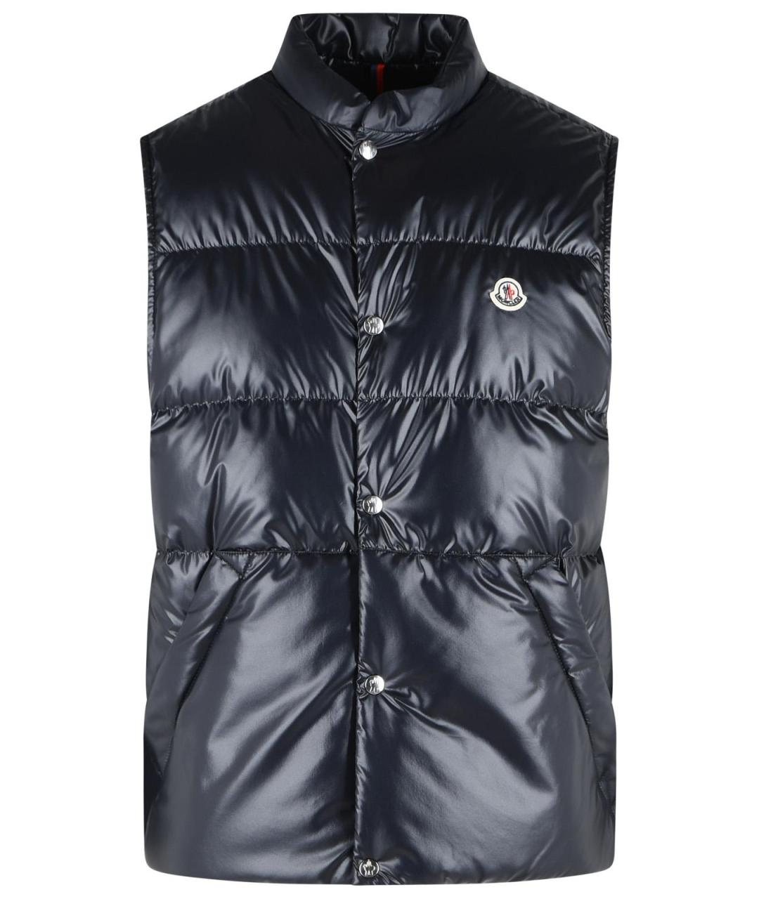 MONCLER Синий полиэстеровый жилет, фото 1