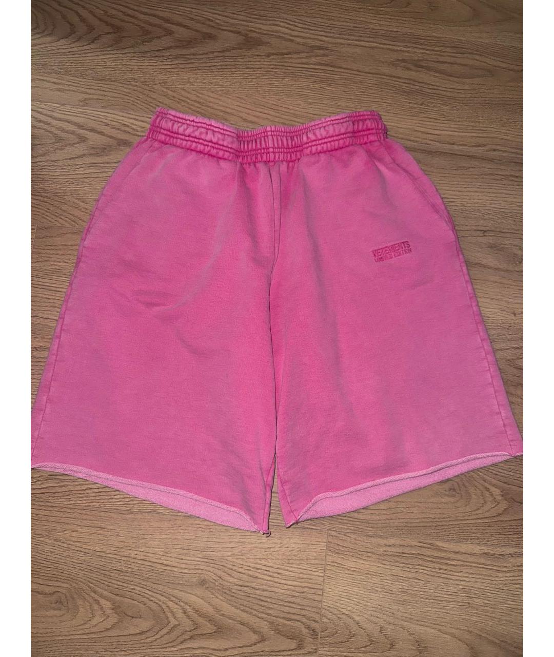 VETEMENTS Розовые хлопковые шорты, фото 6