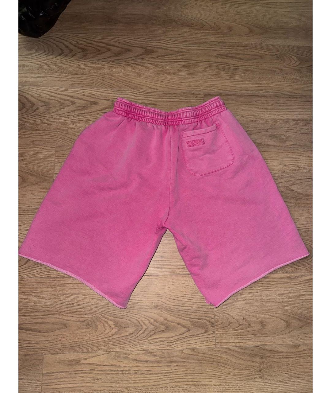 VETEMENTS Розовые хлопковые шорты, фото 2