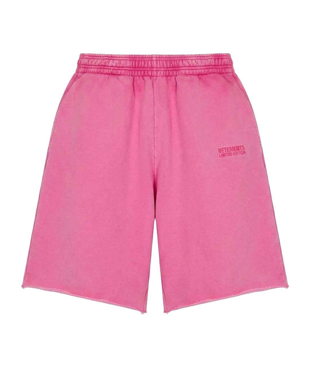 VETEMENTS Розовые хлопковые шорты, фото 1