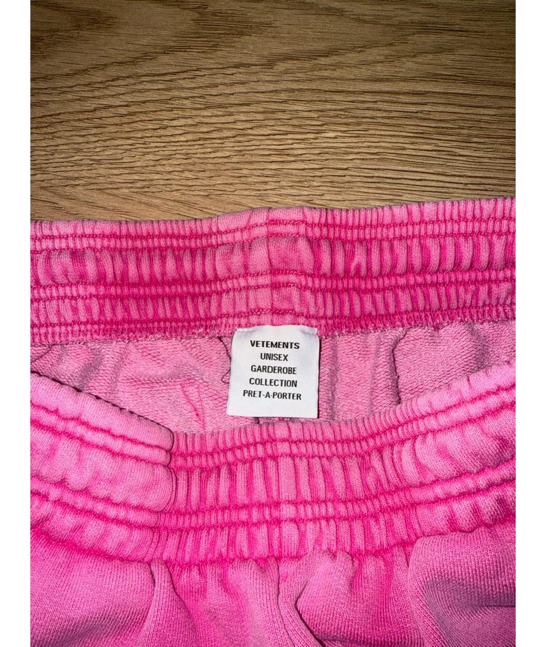 VETEMENTS Розовые хлопковые шорты, фото 3