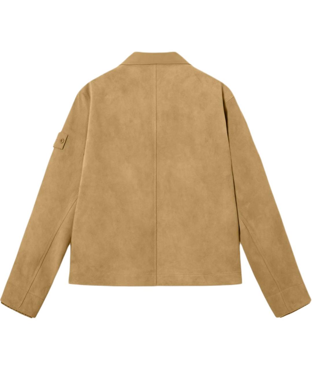 STONE ISLAND Бежевая замшевая куртка, фото 2