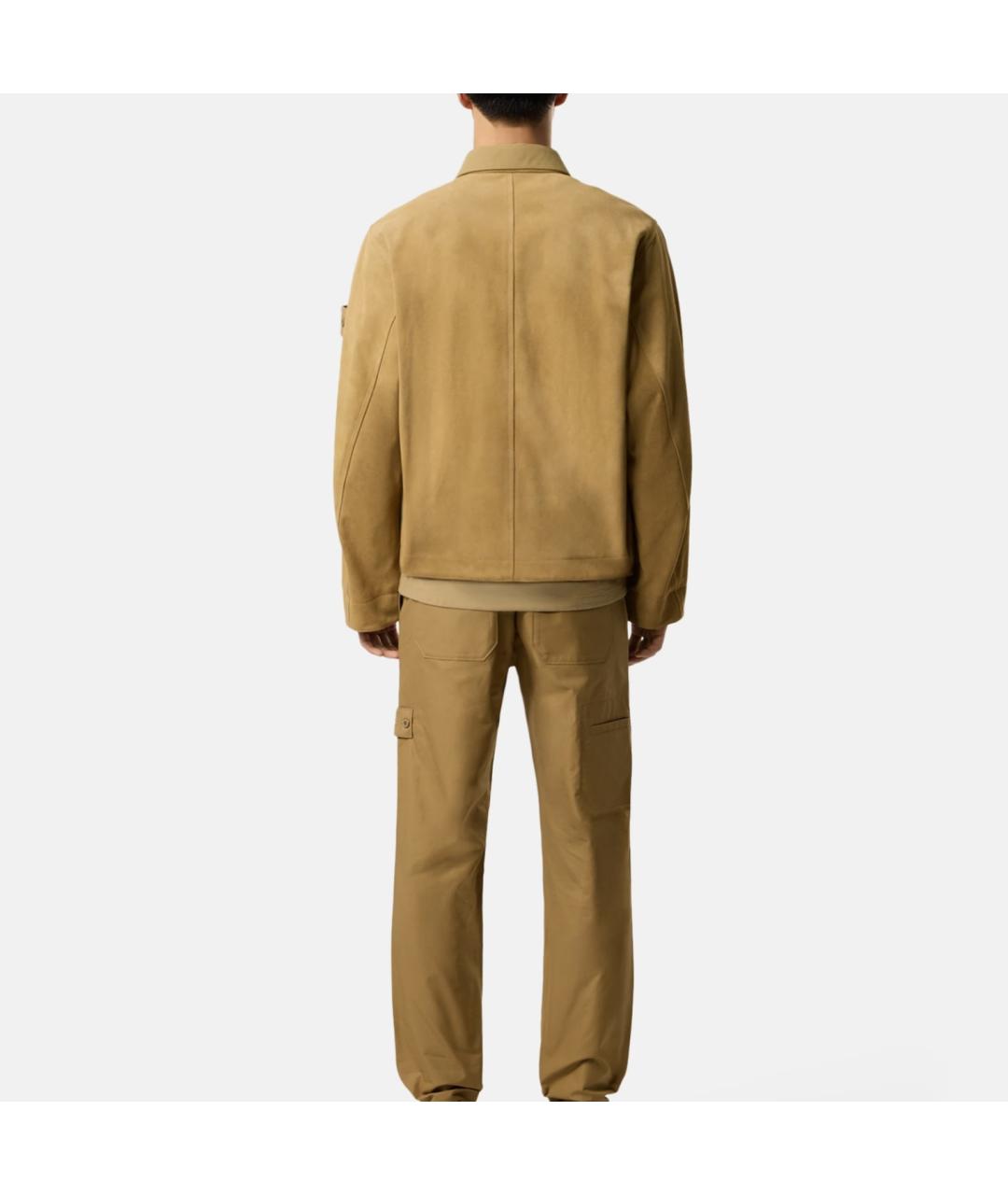 STONE ISLAND Бежевая замшевая куртка, фото 5