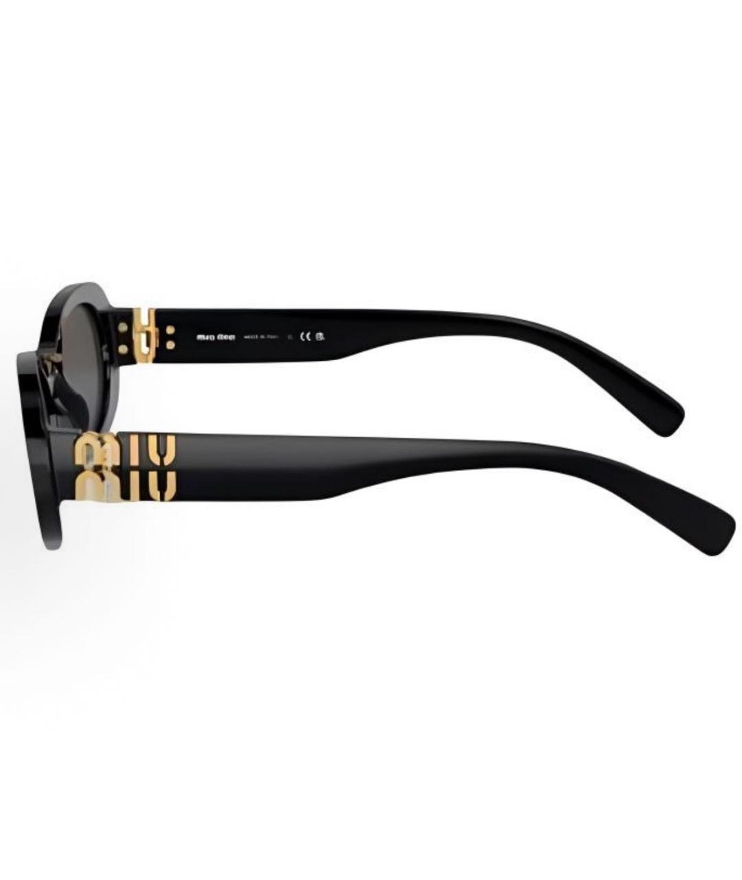 MIU MIU Черные пластиковые солнцезащитные очки, фото 3