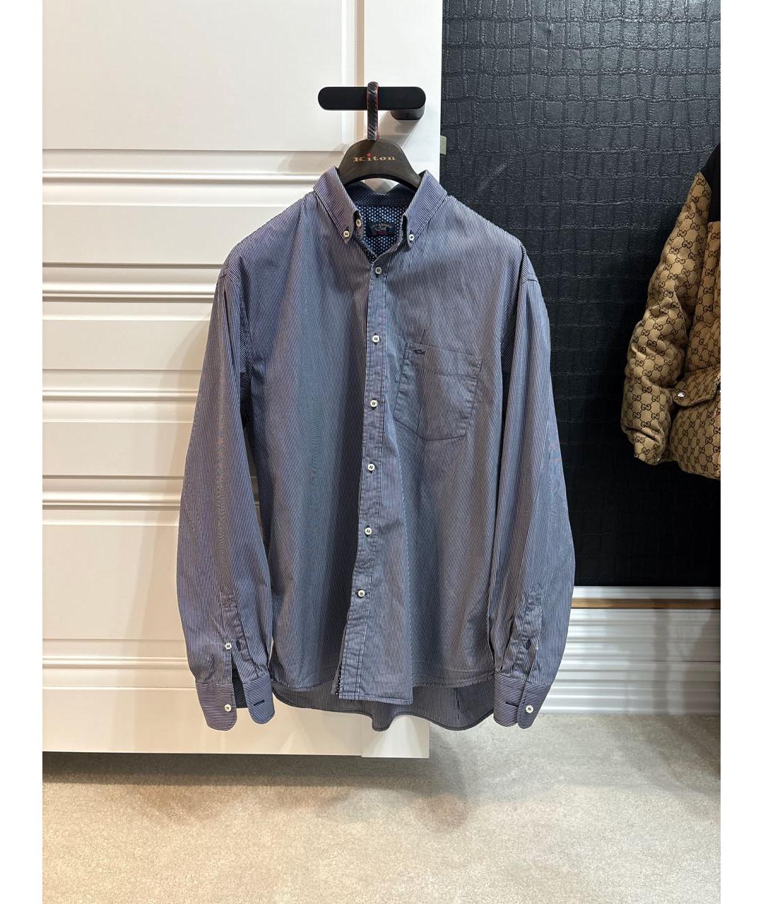 PAUL & SHARK Синяя хлопковая классическая рубашка, фото 7