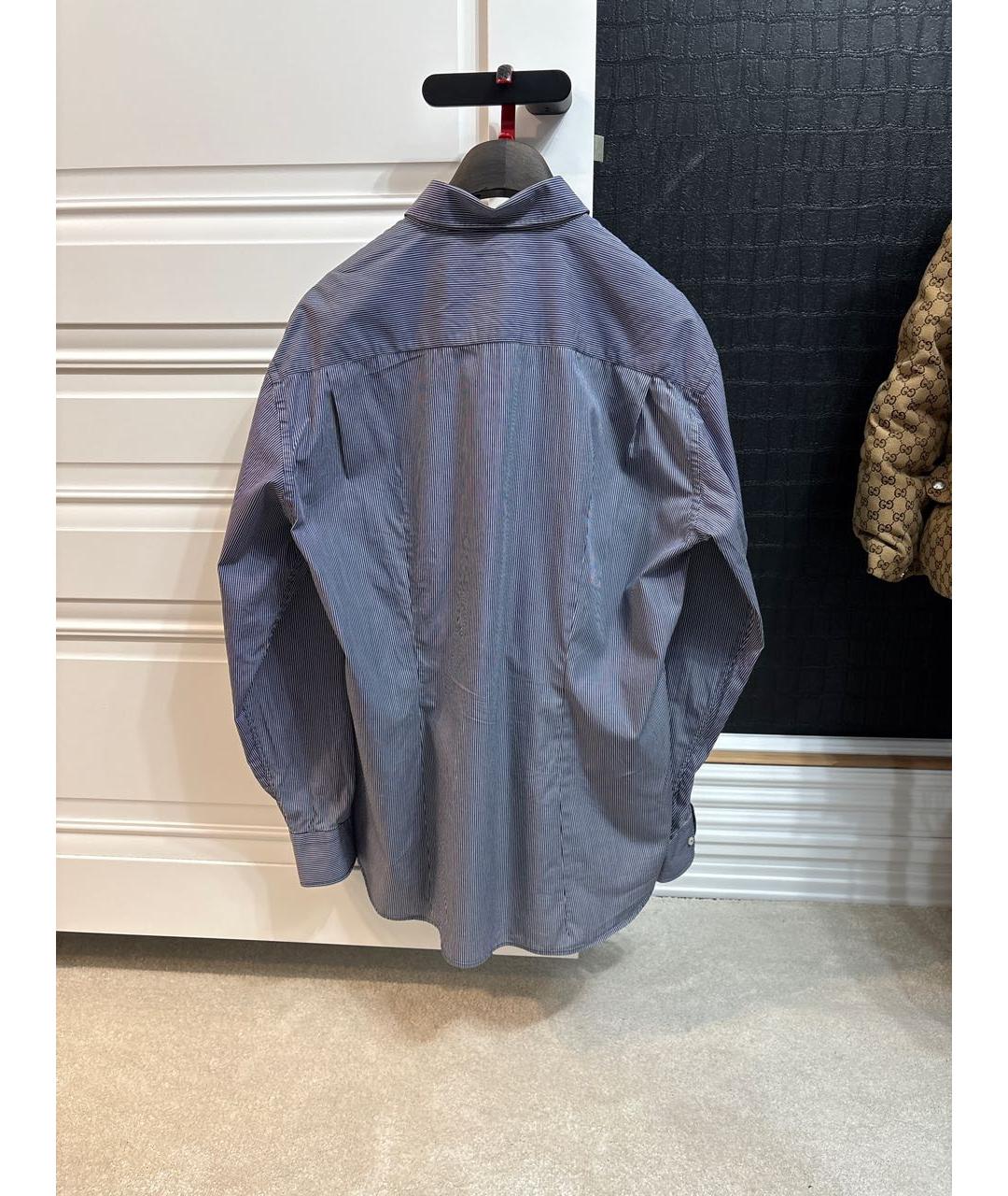 PAUL & SHARK Синяя хлопковая классическая рубашка, фото 6