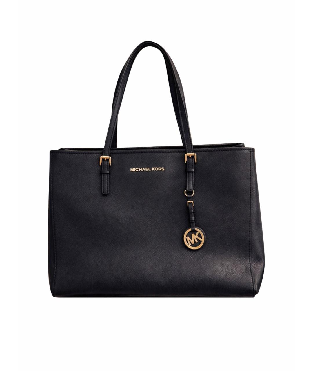 MICHAEL KORS Черная сумка тоут из искусственной кожи, фото 1